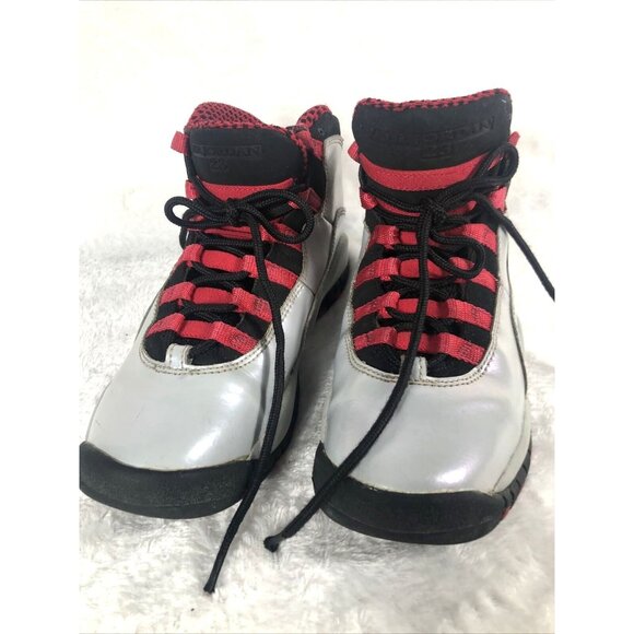 Vintage Air Jordan 10 Retro Chicago Basketball Shoes Youth Size 5 White/Black/Re - Picture 1 of 11